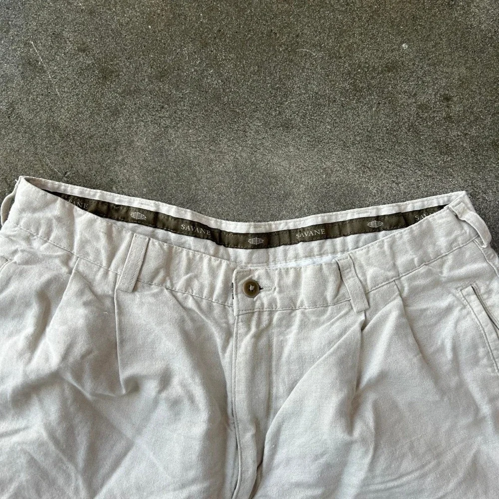 Vintage‎ Savane 34x30 Cream Utility Trouser Pants